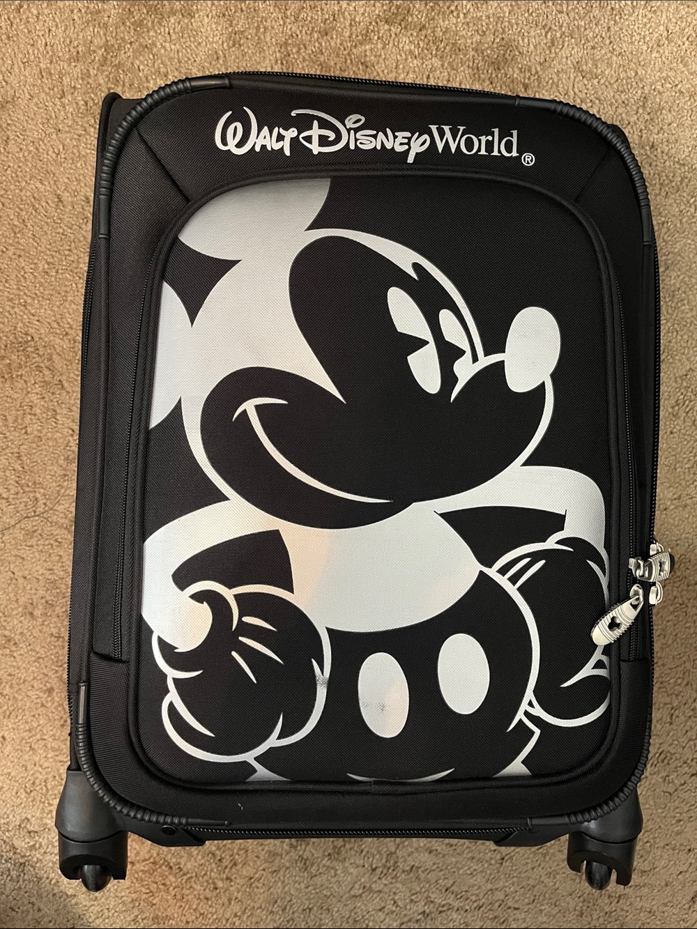 Walt Disney trademark luggage with "Mickey Mouse" design Used For One Trip